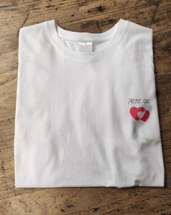 T-shirt à personnaliser avec le nombre de coeur pour chaque enfant