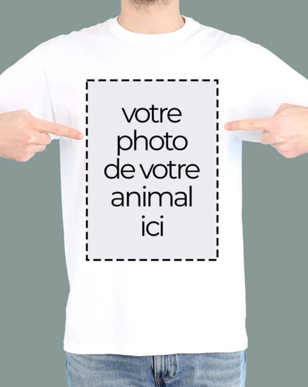 Tee shirt personnalisable avec photo de votre animal