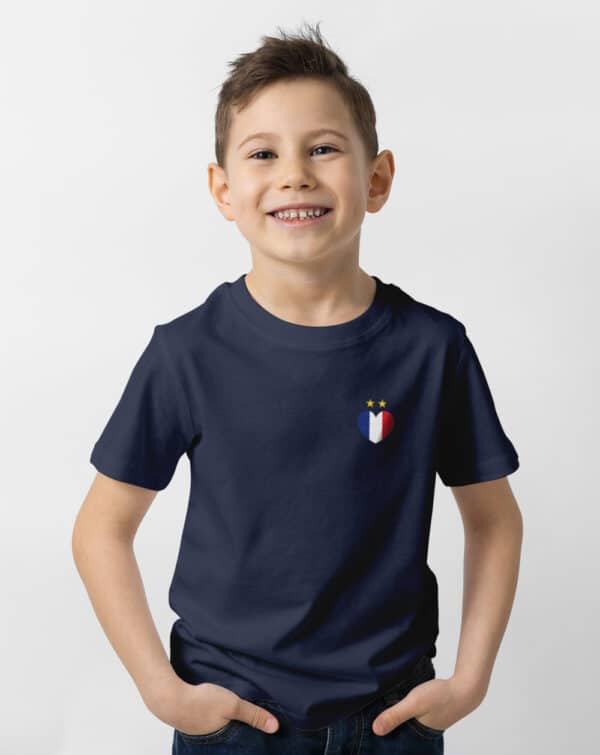 Tee shirt enfant coeur français