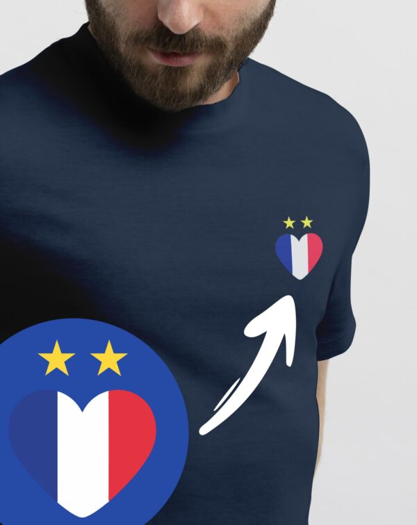Tshirt foot coeur français